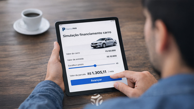 Simulação financiamento carro banco Pan no Brasil em 2026: como calcular parcelas, taxas e evitar pagar mais do que deveria