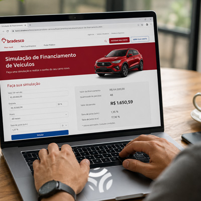 Confira como funciona uma simulação de financiamento de carro pela Bradesco simulação financiamento carro Bradesco